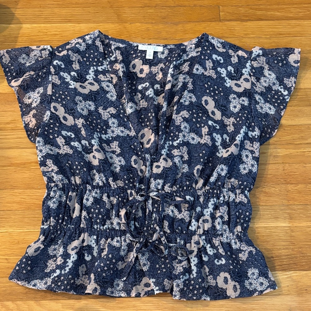 Floral Blue Women's Abound Top